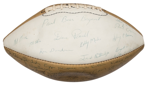 1978 Alabama Crimson Tide Team Signed Rawlings Football With Over 70 Signatures Including Paul Bear Bryant & Ozzie Newsome (Beckett)